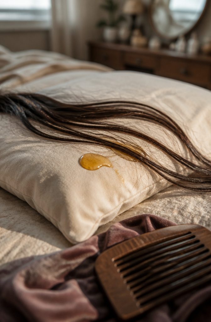 Amla oil hair care photograph illustrating reduced shedding and breakage