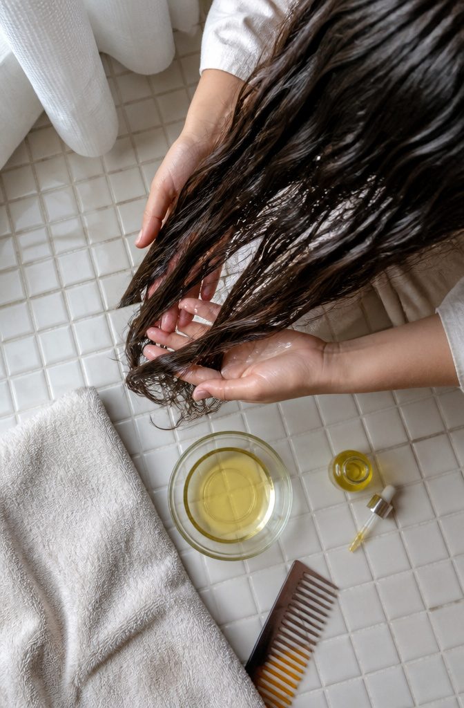 Hair shown for an article about frizz remedies