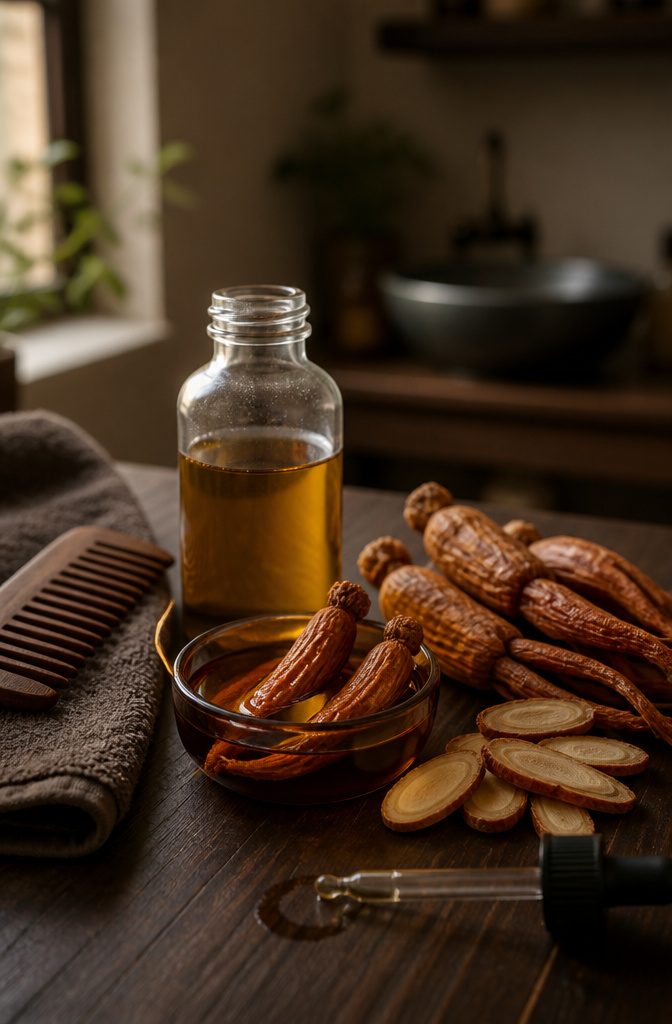 Ginseng for herbal hair care