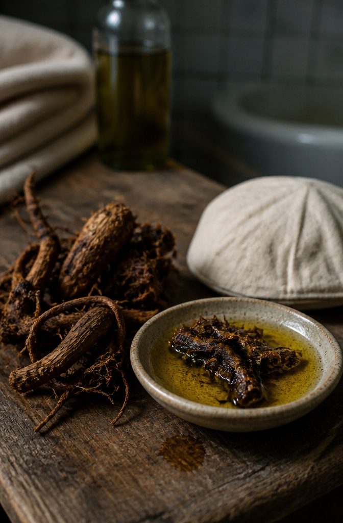 Jatamansi root oil for scalp treatment