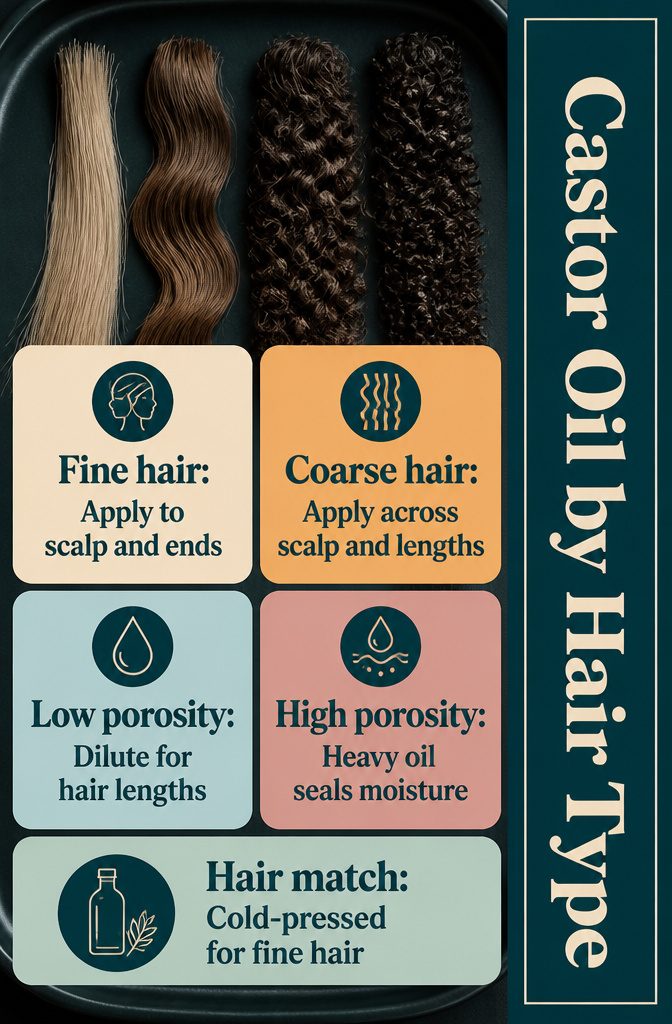 Castor oil hair type guide for fine coarse and high porosity hair